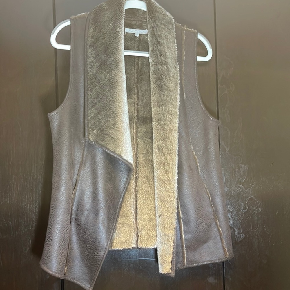 Earl Rottenberg Faux Suede Fur Vest size 2